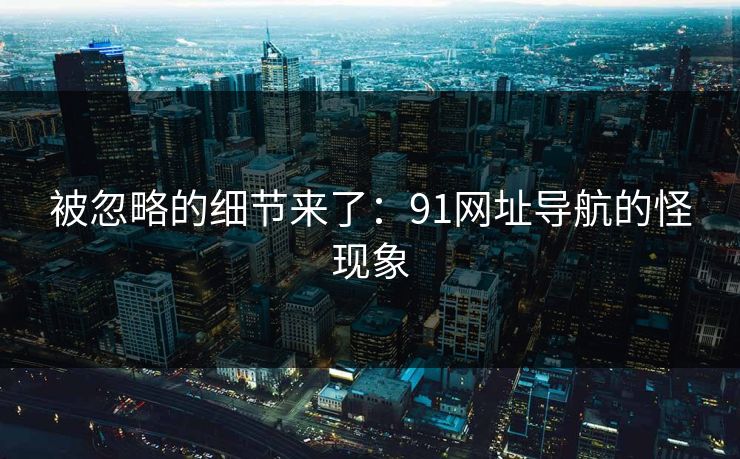 被忽略的细节来了:91网址导航的怪现象 被忽略的细节来了:91网址导航的怪现象
